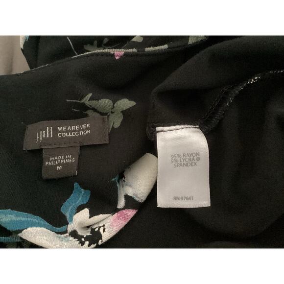 J.Jill Wearever Collection Floral Swing 3/4 Sleeve Pleat-Back dress. - Picture 4 of 6